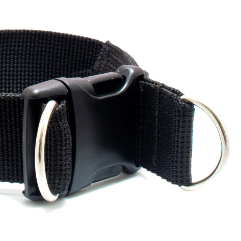 Essentials, All Black – Adjustable, Snap On Dog Collar