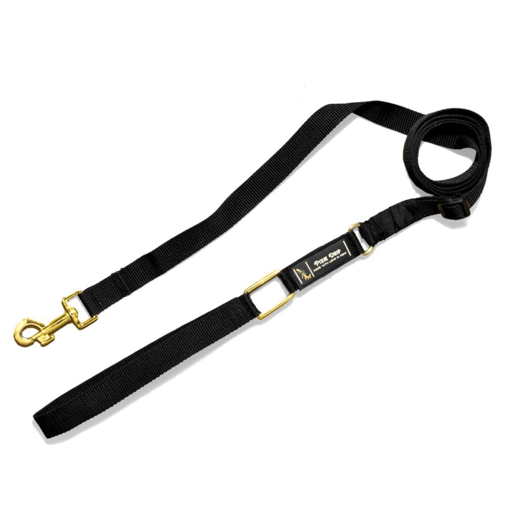 Pixie Drip Essentials All Black Adjustable Dog Leash